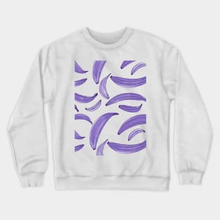 Watercolor bananas - purple Crewneck Sweatshirt